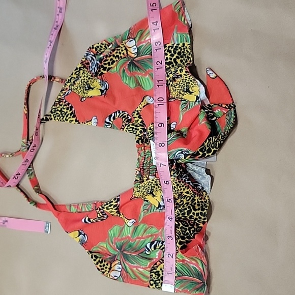 ASOS Swim Jersey Beach Tropical Tiger Print Two-Piece - Picture 11 of 13